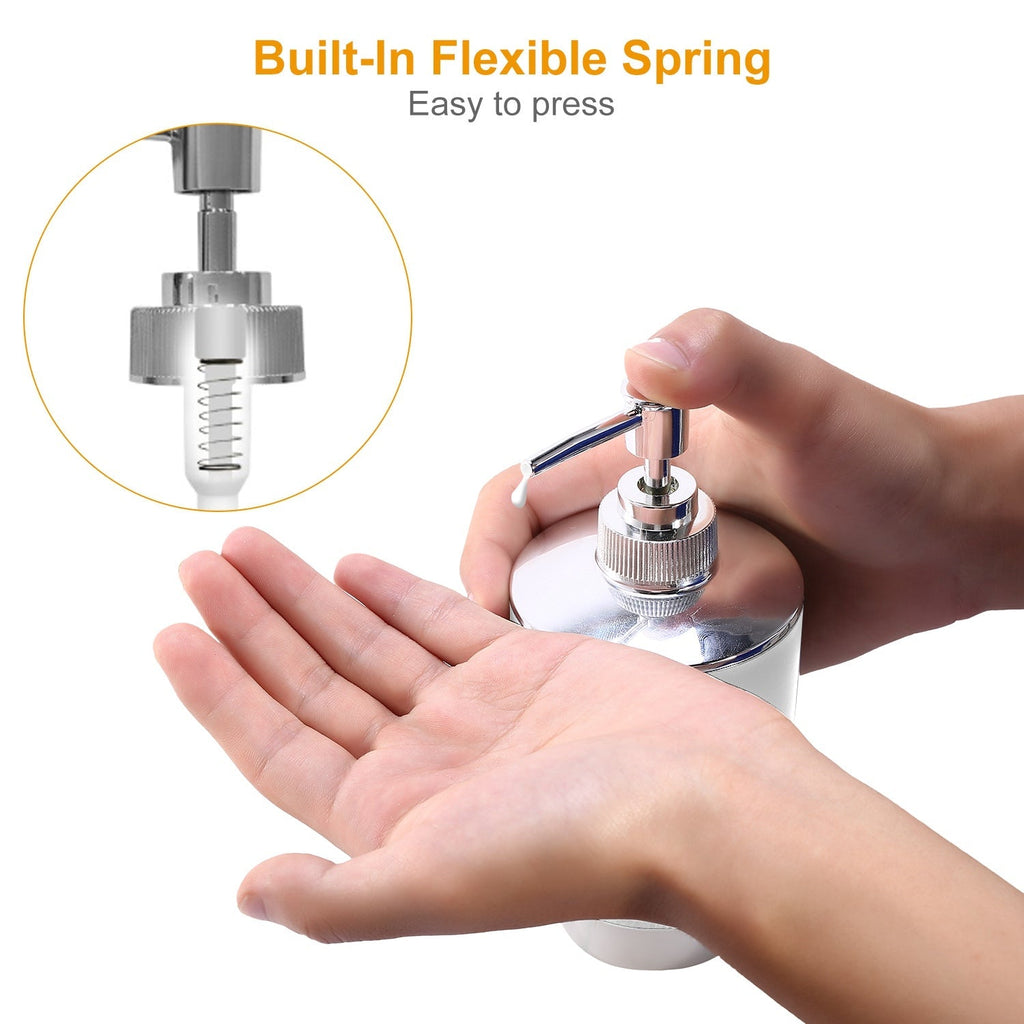 Bathroom Accessories Set 6 Pcs Bathroom Set Ensemble Complete Soap Dispenser Toothbrush Holder Tumbler Soap Dish Toilet Cleaning Brush Trash Can