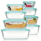 16-Piece Glass Food Storage Containers with Lids – Durable Set