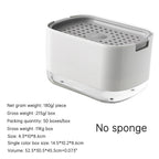 Kitchen Press Type Manual Soap Dispenser Dish washing Liquid Dispenser Storage Box Sponge Soap Dispenser