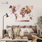 3D LED Wooden World Map 3.0 Multicolor