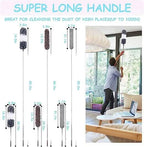 4-Pieces: Reusable Bendable Dusters with Extension Pole