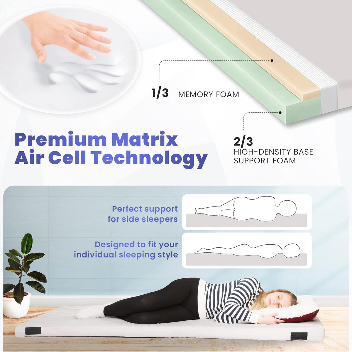 Matrix Air-Cell Memory Foam Camping Mattress