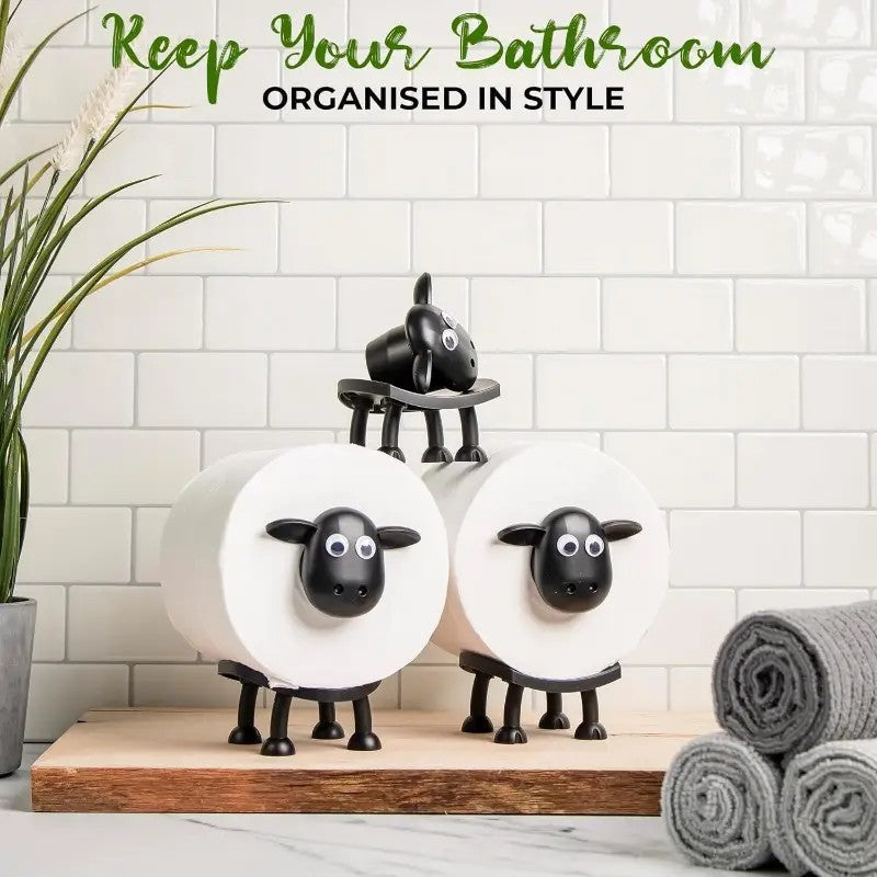 Cute sheep shaped toilet paper holder suitable for fashionable home decoration tissue box storage bathroom accessories decoration rack
