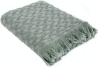 Kasentex Lightweight Cotton Throw Blanket - Soft Decorative Blanket for Sofa or Bed