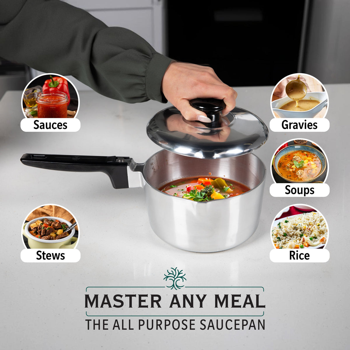 3 Quart Sauce Pan with Lid