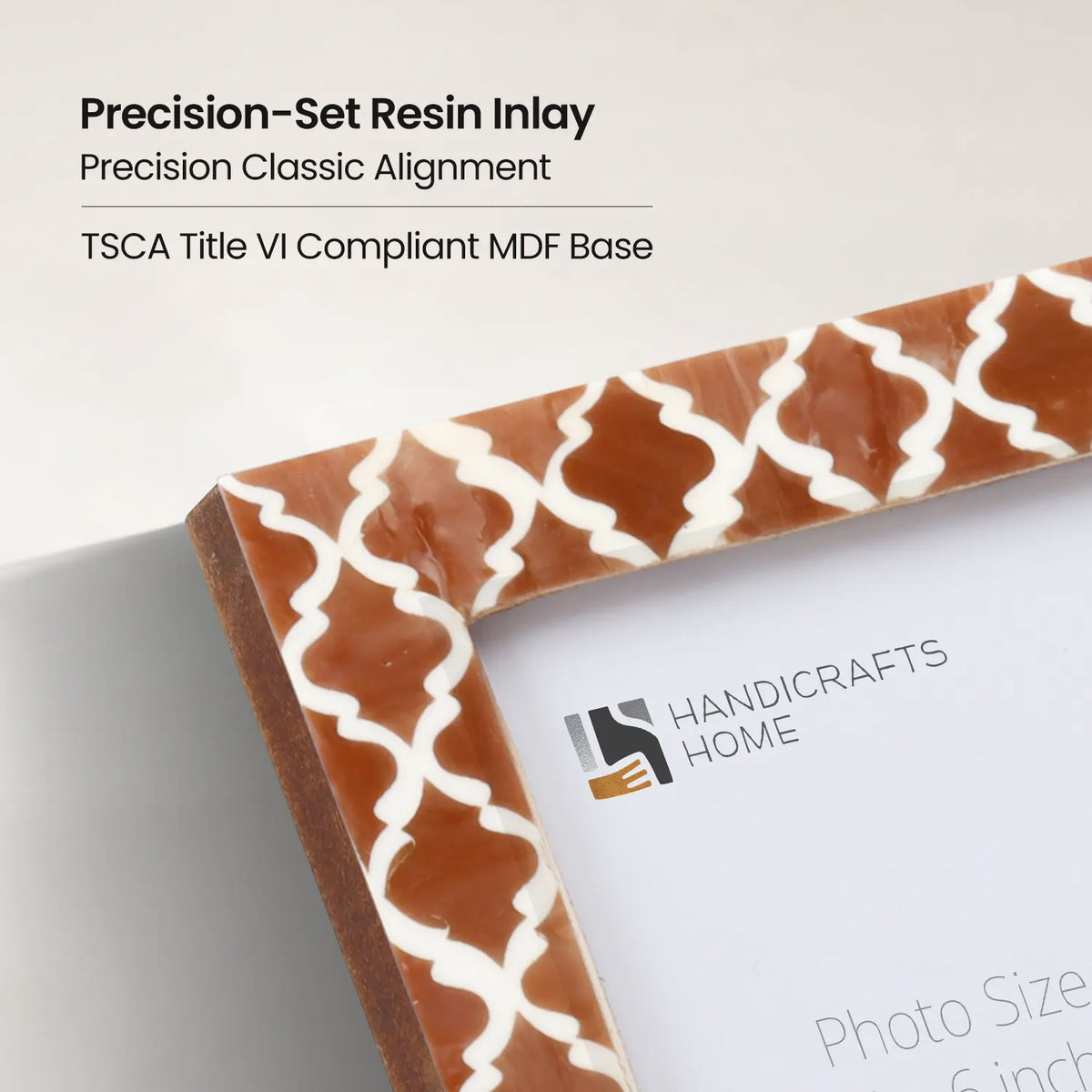 Casablanca Mocha Resin Inlay Picture Frame Set 2