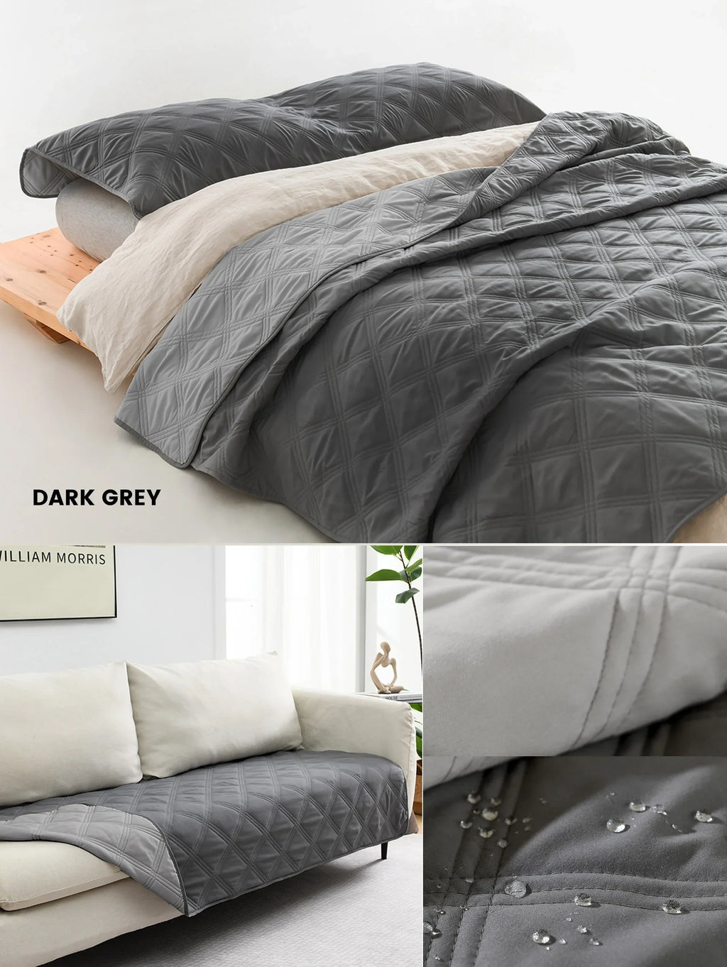 Waterproof & Reversible Dog Bed Cover Pet Blanket Sofa, Couch Cover Mattress Protector Furniture Protector for Dog, Pet, Cat