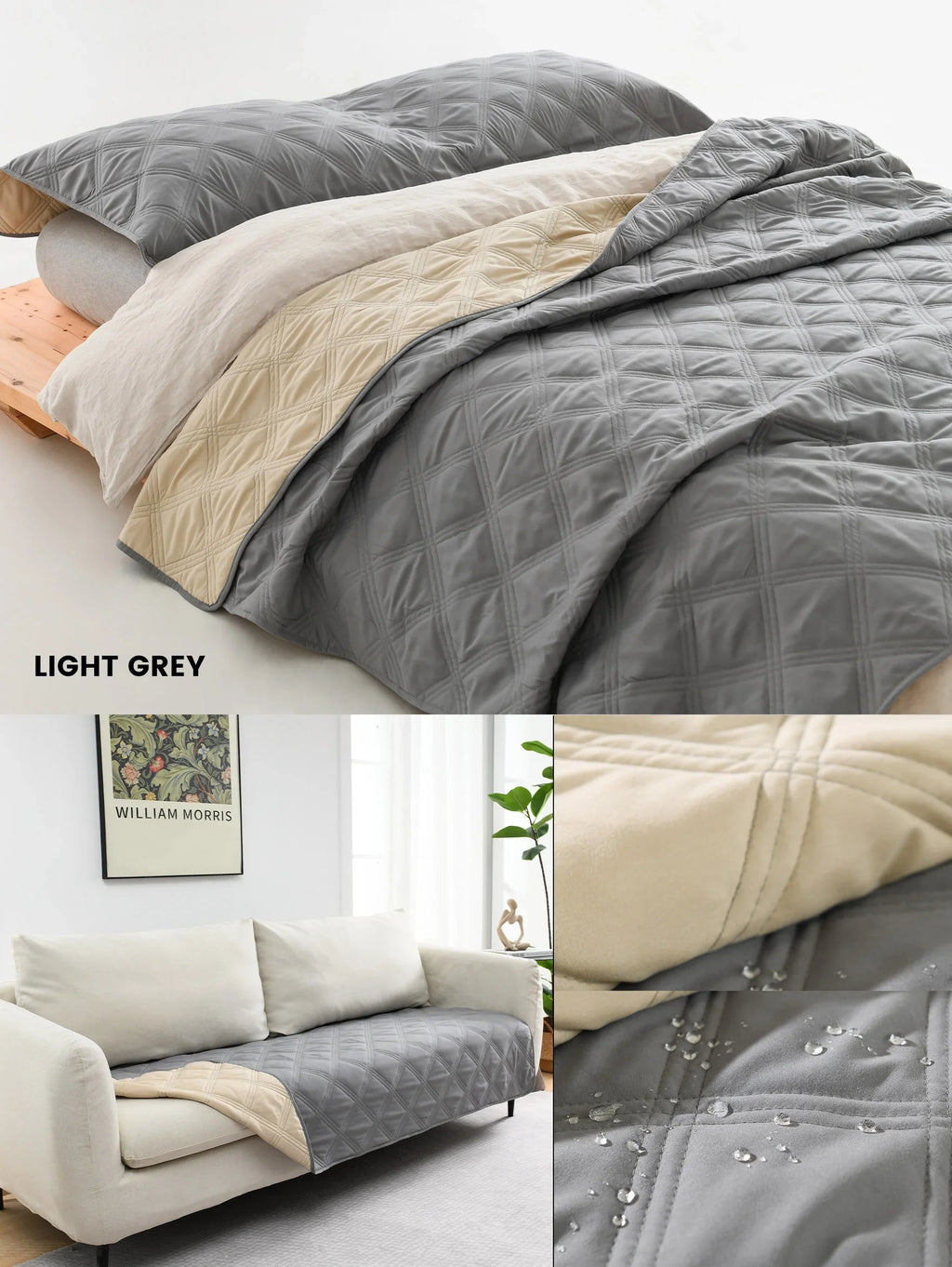 Waterproof & Reversible Dog Bed Cover Pet Blanket Sofa, Couch Cover Mattress Protector Furniture Protector for Dog, Pet, Cat