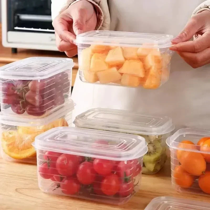 1/10PCS Refrigerator Freeze Meat Box Food Preservation Boxes Vegetable Fresh Storage Container with Lid Container Food Crisper