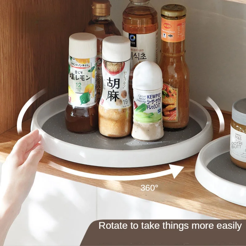 360° Kitchen Rotary Shelf Seasoning Box Multifunctional Countertop Storage Tray