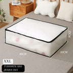 1-2Pcs Underbed Storage Bag Foldable Quilt Bag Wardrobe Clothes Storage Waterproof Dustproof Organizer Large Capacity StorageBag