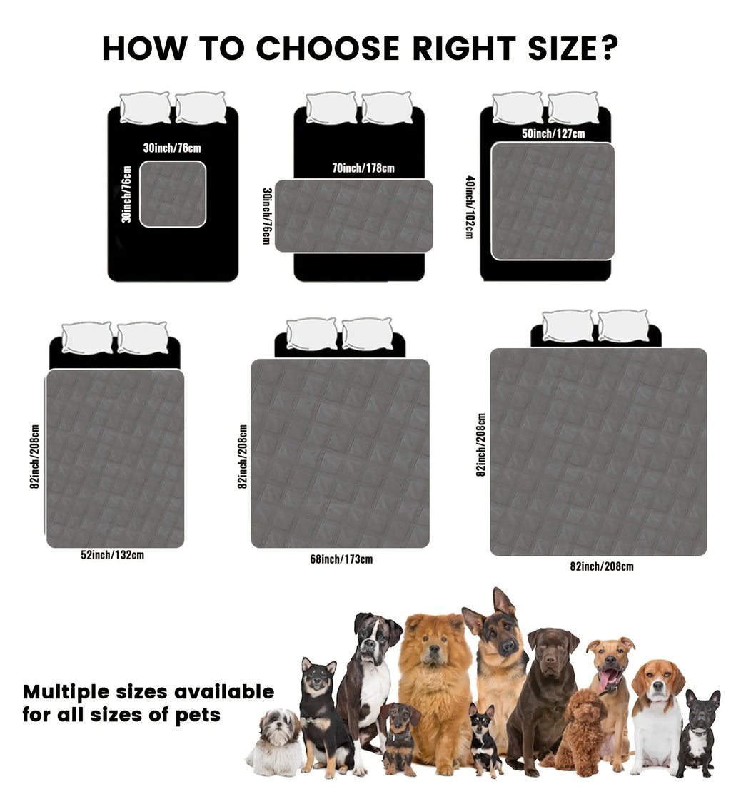 Waterproof & Reversible Dog Bed Cover Pet Blanket Sofa, Couch Cover Mattress Protector Furniture Protector for Dog, Pet, Cat