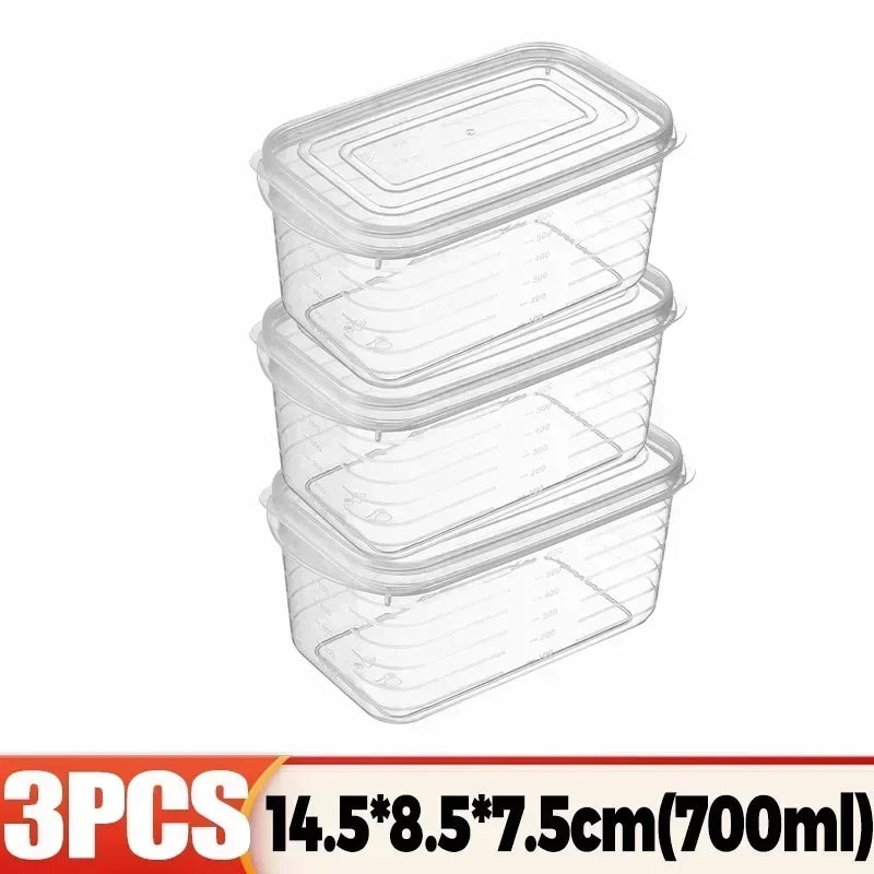 1/10PCS Refrigerator Freeze Meat Box Food Preservation Boxes Vegetable Fresh Storage Container with Lid Container Food Crisper