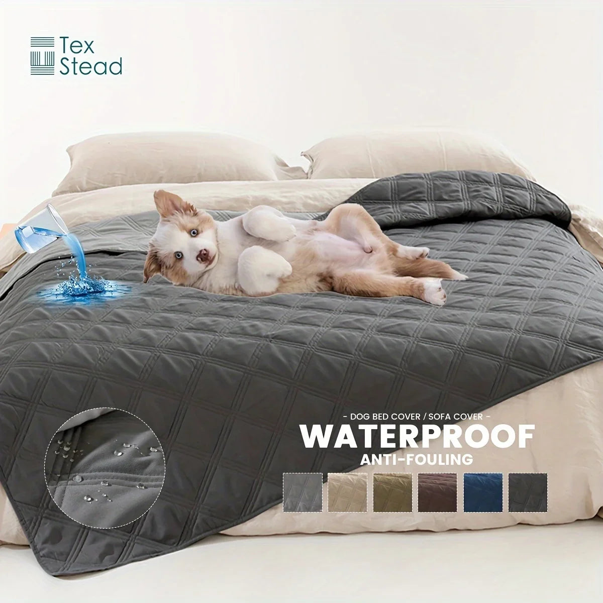 Waterproof & Reversible Dog Bed Cover Pet Blanket Sofa, Couch Cover Mattress Protector Furniture Protector for Dog, Pet, Cat