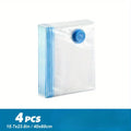 4pcs Vacuum Compression Storage Bag, Sealed Clothing Storage Bag, Household Space Saving Organizer, Excluding Manual Pump