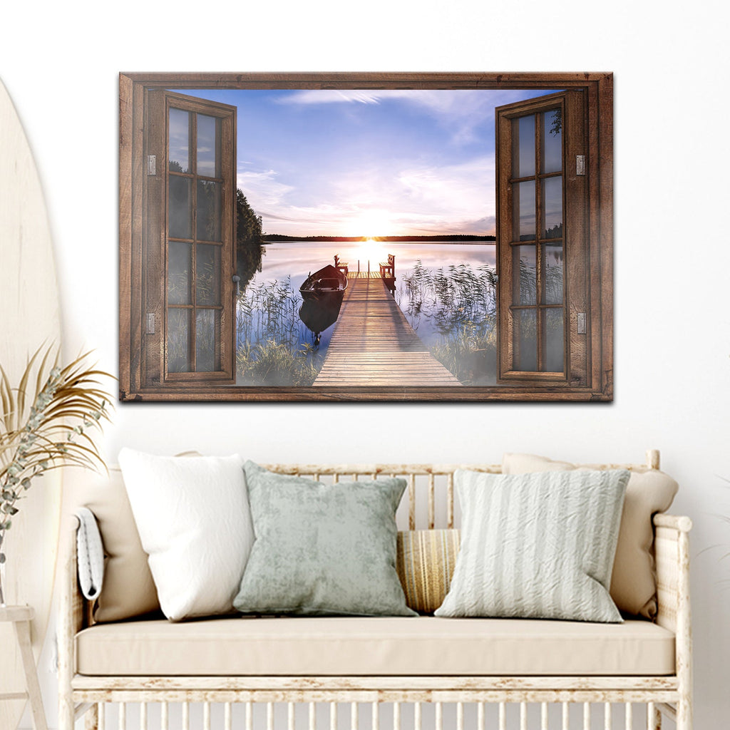 Calming Lake Scenery Canvas Wall Art