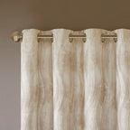 Printed Jacquard Grommet Top Total Blackout Curtain Panel