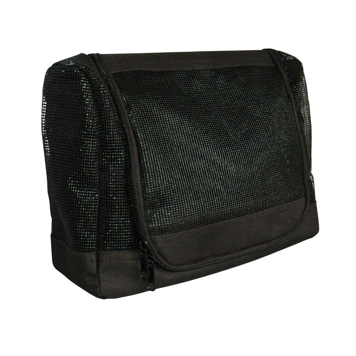 The Fine Living Co. Portable Hanging Shower Caddy Organizer Bag Quick Dry Mesh Shower Caddy Tote Bag Pouch with Metal Hook for Bathroom College Dorm Camp Gym Camping Toiletry Bath (12”x3”x8”)
