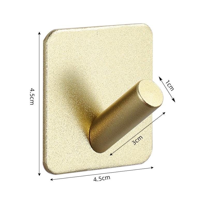 Adhesive Wall Hooks Mounted Door Key Cloth Coat Bathroom Robe Hanger Kitchen Hardware Rack Shelf Bag Hook Organizer For Hanging  Bathroom Toilet Sticky Hook