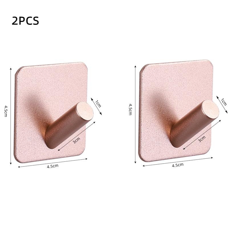 Adhesive Wall Hooks Mounted Door Key Cloth Coat Bathroom Robe Hanger Kitchen Hardware Rack Shelf Bag Hook Organizer For Hanging  Bathroom Toilet Sticky Hook