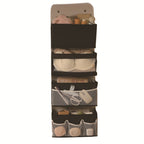 Dormitory multi-layer visual storage hanging bag foldable large-capacity item shelf wall-mounted layered hanging bag
