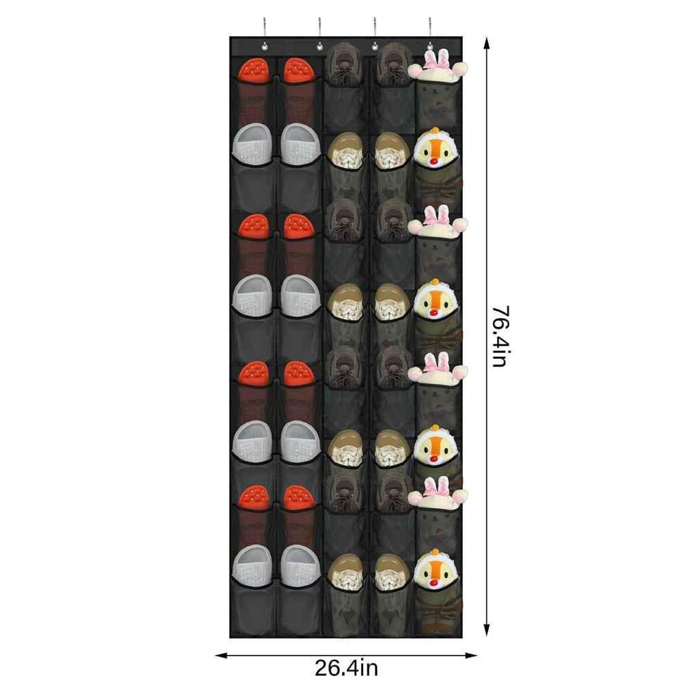 40 Pockets Over Door Hanging Shoe Storage Organizer Rack Holder Closet