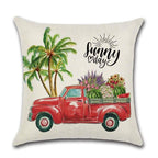 Elegant Linen Cushion Cover Black White Plaid Flower Pillow Case Throw Pillow Covers Waterproof Summer Outdoor Pillow Covers Home Summer Pillow Covers Home Decorative Pillows Cover For Sofa 45x45CM