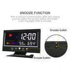 LCD Color Screen Digital Backlight Snooze Alarm Clock