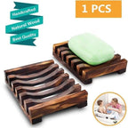 Natural Wooden Soap Dish Wood Soap Tray Holder Storage Soap Rack Plate Box Container For Bath Shower Plate Bathroom Wooden Soap Dish Soap Saver Holder Soap Tray for Bathroom Shower Rectangular Sink Drainer Hand Craft for Soap Sponges And More