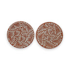 Set of 4 Brown & White Talavera Wall Plates | 10" Decorative Display