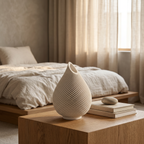 Teardrop Honeycomb Vase, Gypsum White 5"